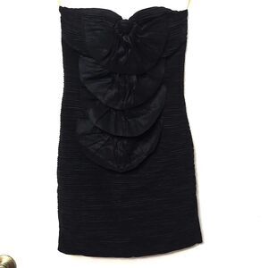 Gossip Girl by Romeo and Juliet Couture Black Formal Dress Strapless Size Large